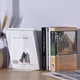 thumbnail image 3 of 4 Uds. Sujetalibros de acrílico transparente organizador de escritorio en forma de L estant Carevas  Sujetalibros, 3 of 7