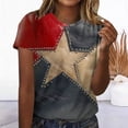 thumbnail image 4 of Thousandth Women's 250th Anniversary USA Tops Casual Summer Vintage Print Patriotic Tops 4th of July Crew Neck Tees Independence Day Short Sleeve T-Shirt, 4 of 5