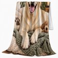 thumbnail image 2 of Labrador Retriever Indoor Nook Photorealistic Dog Lover, Festive Pet Portrait Pattern, Warm Flannel Blanket for Living Room and Bedroom, Dog Lovers Christmas Gift, Pet Lover Home Decor, 2 of 9