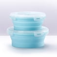 thumbnail image 1 of Toystoory Fiambrera plegable de silicona, 2 uds., contenedor de almacenamiento de alimentos, Bento, libre de BPA, portátil, para microondas, Picnic, Mostrada Toystoory HA007009-00B, 1 of 6