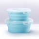 thumbnail image 1 of Naiovety Fiambrera plegable de silicona, 2 uds., contenedor de almacenamiento de alimentos, Bento, libre de BPA, portátil, para microondas, Picnic, Mostrada Naiovety HA007009-00B, 1 of 6