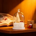 thumbnail image 4 of Mini Christmas Tree in Dome with LED Lights, Tabletop Night Light for Xmas Decor, Creative Holiday Gift for Home, Office, and Desktop Display, 4 of 5