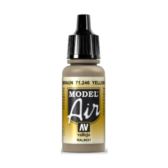 Vallejo 71246 Model Air Yellow Brown Acrylic Paint 17ml