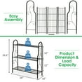 thumbnail image 4 of Spaco 3-Tier Scrollwork Designed Metal Plant Stand-Black, Flower Pot Stand for Planter Corner Garden Balcony Patio, 4 of 9