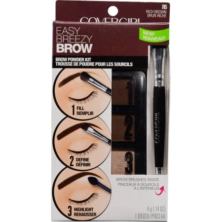 COVERGIRL Easy Breezy Brow Powder Kit, Rich Brown
