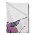 thumbnail image 2 of Longhorn Soft Flannel Fleece Throw Blanket, Graphic of Bull Skull with Paint Splashes in Purple Tones, Cozy Plush for Indoor and Outdoor Use, 50" x 60", Eggshell and Multicolor, by Ambesonne, 2 of 5