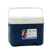 6L Insulated Cooler Storage Container for Hot Food and Ice - Compact Hard Ice Chest for Fishing Camping and Outdoor Adventures