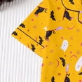 thumbnail image 4 of Elegyee Girls 2 Piece Halloween Pajama Sets Button Down Shirt Shorts, Yellow, Size 13-14, 4 of 8