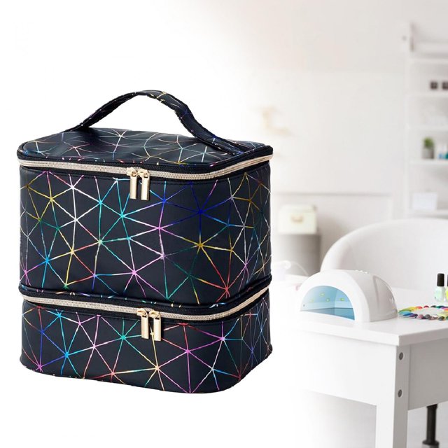 Bolsa de Almacenamiento de PU Salvador Estuche de Transporte Doble Capa Negro