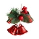 thumbnail image 4 of Lazo navideño con campana, lazos a cuadros, colgante, decoración navideña decorativa para puerta Campanas dobles, 4 of 9