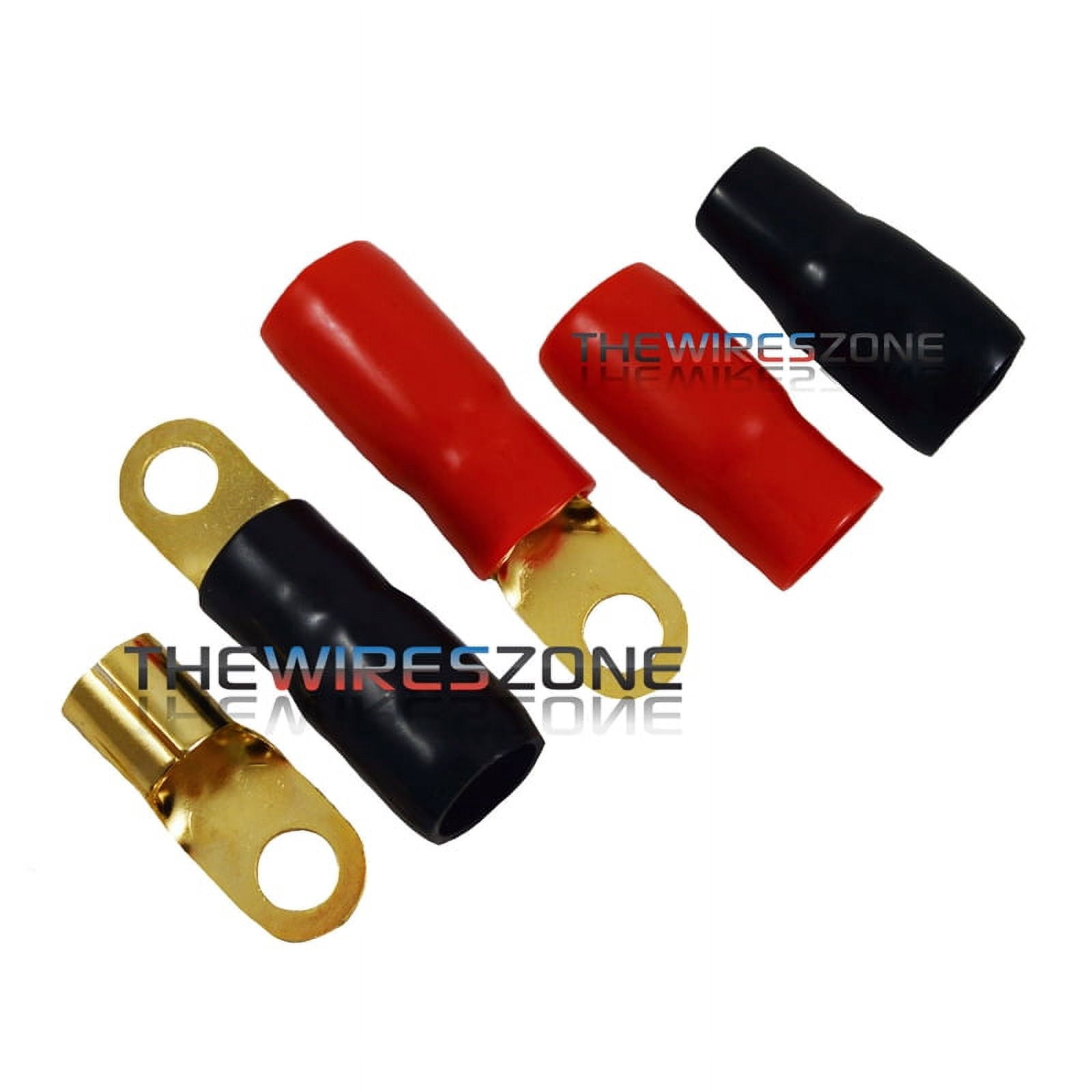 R038RT 3/8 Inch 1/0 AWG Gold Ring Terminals Mid-Series