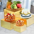 thumbnail image 5 of 8 Pack Acrylic Cube Risers Acrylic Boxes for Food Display Decorative Stands with Hollow Bottoms for Jewelry Food Buffet Risers Display Candy Table Decor, 8 Sizes(Gold,Flat), 5 of 5