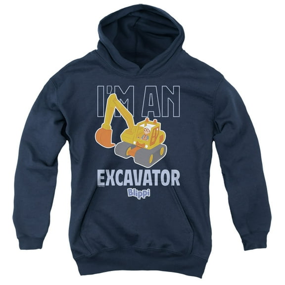 Blippi I'm An Excavator Youth Kids Boy/Girls Pull-Over Hoodie, Navy, Small
