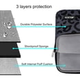thumbnail image 3 of Mosiso Polyester Vertical Style Water Repellent Laptop Sleeve Case Bag Cover with Pocket for 13-13.3 Inch Notebook, MacBook Pro 14 inch M4 M3 M2 M1 Chip Pro Max 2024-2021,Leopard Grain, 3 of 6