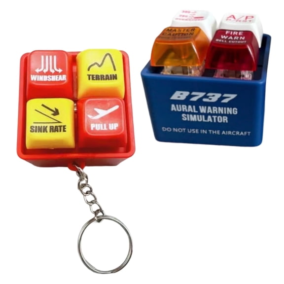 Aircraft Pilot Alarm Keyring Aviation Sound Simulator Pilot Alert Keychain