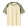 thumbnail image 2 of Agkizg Men Casual T Shirts Color Blocked Short Sleeve Crew Neck Tops Raglan Sleeve Lightweight Soft Comfortable Daily Wear, 2 of 4