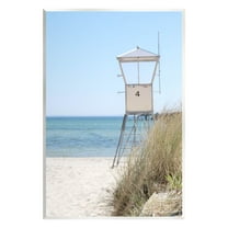 Summer Beach Hut Clear Skies Coastal Photograph Unframed Art Print Wall Art