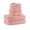 Pink, variant on KAHAF COLLECTION 6 Piece Towel Set Gray – 100% Ringspun Cotton Soft & Highly Absorbent – Includes 2 Bath Towels, 2 Hand Towels & 2 Washcloths – Quick Dry, Durable, and Luxurious Bathroom Essentials