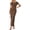 Brown, variant on PRETTYGARDEN Women Summer Dress , Short Sleeve Ruched Bodycon Maxi Dresses, Elegant Cocktail Wedding Guest Party Outfit