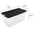 thumbnail image 2 of Sterilite 200 Qt. Stacker Box Black Case of 3, 2 of 3