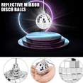 thumbnail image 3 of Silver Disco Reflective Mirror Xmas Balls Easy to Hang, 3 of 5