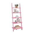 thumbnail image 3 of Pemberly Row Bookshelf Ladder with Five Tiers in Bright Pink Wood Finish, 3 of 8