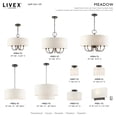 thumbnail image 4 of Livex Lighting Blossom 3-Light Modern Metal & Fabric Pendant in English Bronze, 4 of 9