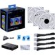 thumbnail image 3 of Lian Li UNI Fan SL-INF 120 RGB Infinity Mirror ARGB Ventilador 120 mm blanco paquete de 3 controladores, 3 of 8