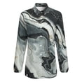 thumbnail image 4 of Marble Texture Long Sleeve Blouse Woman Streetwear Casual Shirts Summer Oversize Woman Streetwear Clothing Birthday Present, 4 of 7