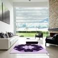 thumbnail image 7 of Ahgly Company Machine Washable Indoor Rectangle Transitional Dark Purple Area Rugs, 3' x 5', 7 of 7