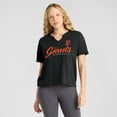 thumbnail image 4 of Women's Fanatics Black San Francisco Giants Fan Fave Stadium Slub Boxy T-Shirt, 4 of 5
