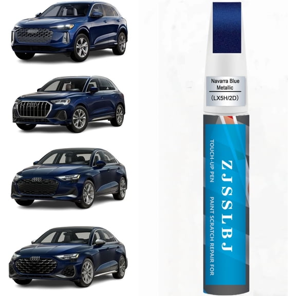 Navarra Blue Metallic(LX5H/2D) Touch Up Paint Compatible with Audi Exact Match 2 in 1 Touch up Pen for Chips and Nicks Repair with 2pcs Disposable Micro Applicators