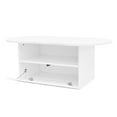 thumbnail image 3 of Sumdeal 39.5-inch White/Black Cloud-Shaped Coffee Table with Drawers and Storage Compartments, a Modern Living Room Centerpiece with a Sliding Design and Practical Decorative Furniture., 3 of 9