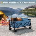 thumbnail image 3 of Chariot Utilitaire Pliable Robuste Roues Tout-Terrain pour Jardin Camping, 3 of 14