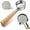 54 mm 3 ear Maple Handle, variant on 54 mm Bottomless Portafilter with Puck Screen, 3 Ears Espresso Portafilter Compatible with Breville Barista Express Machines,Stainless Steel Por tafilter and Maple Handle