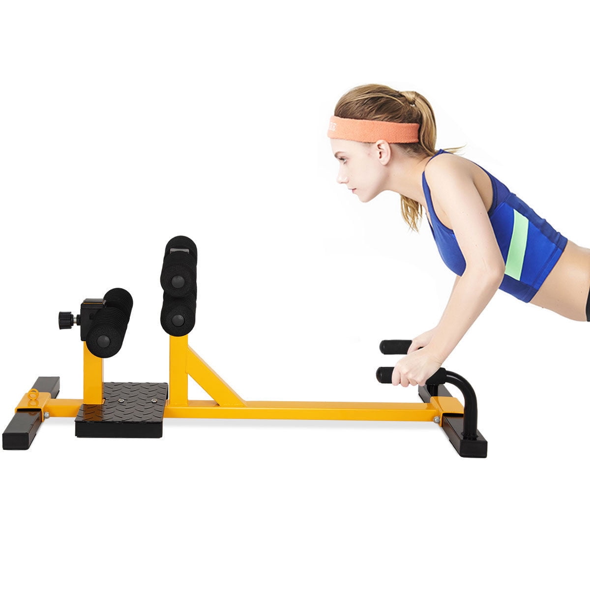 Gymax 3-in-1 Sissy Squat Push Up Ab Workout Home Gym Sit Up Machine Height Adjustable