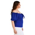 thumbnail image 2 of Blusa capesina con nudo Roman Fashion /Tallas Extras, 1824 (Azul rey) azul 38 Roman Fashion BL-GR-1824-REY, 2 of 6