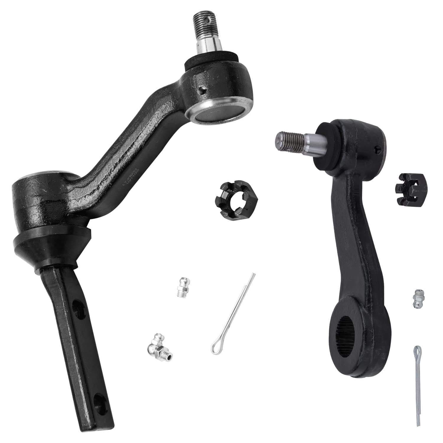 Detroit Axle - 4WD Front 14pc Suspension Kit for Chevy Blazer S10 GMC Jimmy Sonoma Isuzu Hombre Bravada, Ball Joints Sway Bars Tie Rods Adjusting Sleeve Pitman Idler Arm Replacement