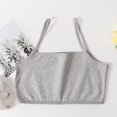 thumbnail image 2 of CYRBOKO Girls Sports Bars, Cotton Soft Cami Comfortable Breathable Training Bras Gray Size 8-9 T, 2 of 3