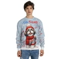 thumbnail image 4 of Hello Winter Shih Tzu Smiling in Red Scarf Hat Welcome Christmas All Over Print 3D Sweatshirt Unisex Merch Lion Dog Lover Gifts - 00017, 4 of 6