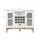 thumbnail image 3 of Costway Despensa para Vinos Armario Estante de Madera para 12 Botellas de Vino con 2 Puertas Cajón Armario para Comedor Cocina 100 x 33 x 80 cm Blanco, 3 of 8