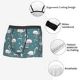thumbnail image 6 of Balery Elegant Flamingo Wearing A Christmas Hat Men's Boxer Briefs, Soft and Breathable Cotton Underwear with nylon Waistband-Large, 6 of 9