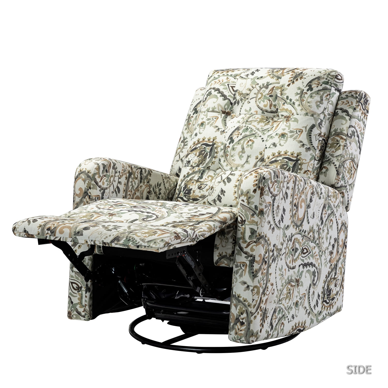 ARTFUL LIVING DESIGN Rocker Recliner Chair with Swivel Base, Floral