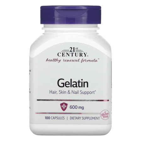 21st Century Gelatin, 600 mg, 100 Capsules