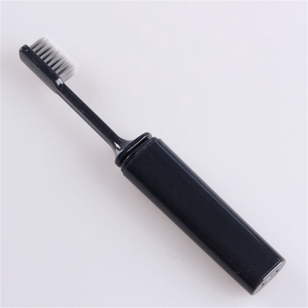 Cepillo de dientes plegable de viaje - PP plegable, funda ventilada, cerdas suaves, para camping/viaje de negocios, cuidado bucal portátil