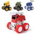 thumbnail image 2 of 4PCS Inertia Car Toy Interactive Rotatable Fire Truck Toy Pull Back Car for Boys, 2 of 10