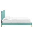 thumbnail image 2 of Modway Current Performance Velvet Queen Platform Bed, Multiple Colors, 2 of 3