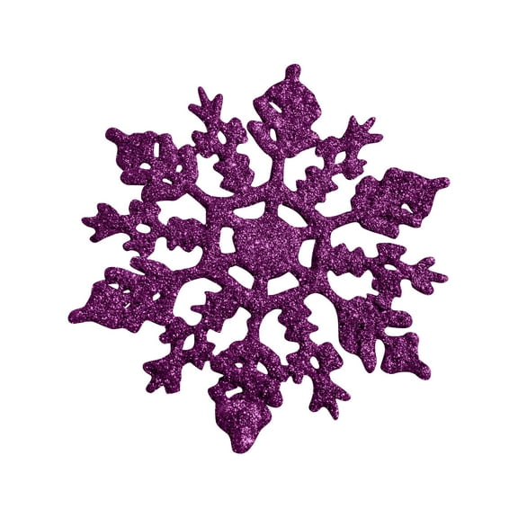Christmas Tree Ornaments Christmas Simulation Snowflake Xmas Ornamentfor Xmas Tree Party Home Decorations Hanging Party Decor,Purple