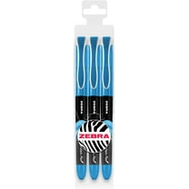 Zebra Fuente - Disposable Fountain Pen - Light Blue Ink - Wallet of 3