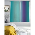 thumbnail image 2 of Teal Purple Ombre Sheer Curtains 72 Inch Length 2 Panels Set, Modern Art Abstract Aesthetics Voile Window Treatment Rod Pocket Curtains Sheers Drapes for Bedroom/Living Room/Kitchen 52"x72"x2, 2 of 7